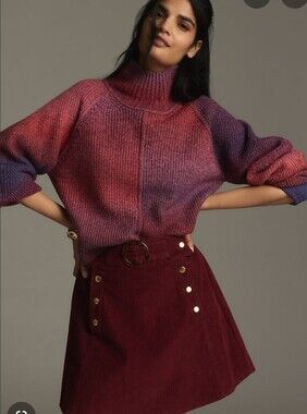Anthropologie Ombre Popover Turtleneck Sweater